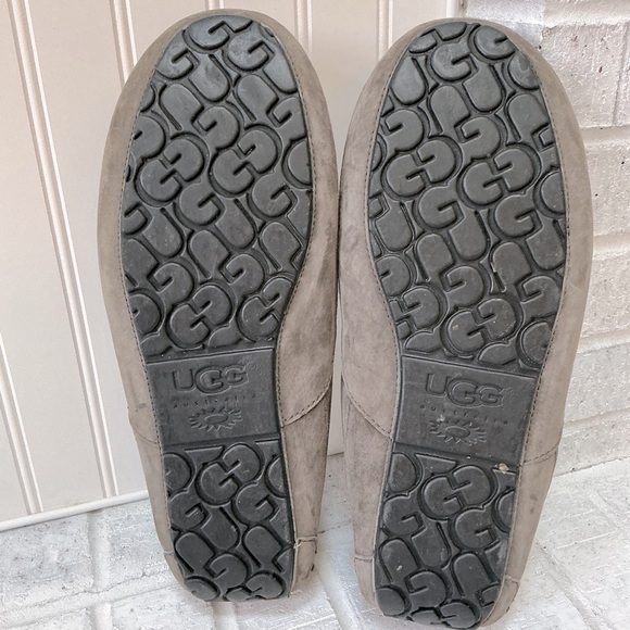 UGG Ascot Suede Slippers in Grey Heather - Picture 12 of 13